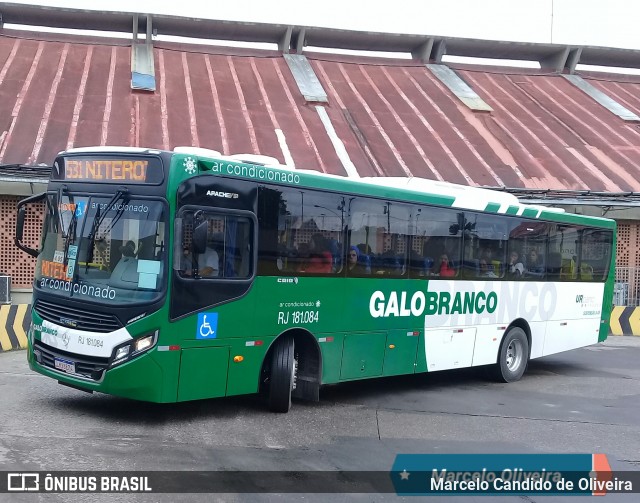 Viação Galo Branco RJ 181.084 na cidade de Niterói, Rio de Janeiro, Brasil, por Marcelo Candido de Oliveira. ID da foto: 6945942.