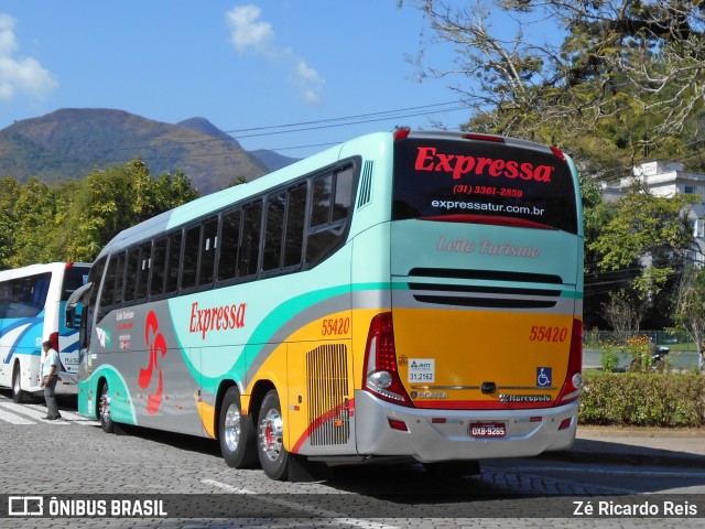 Expressa Turismo 55420 na cidade de Petrópolis, Rio de Janeiro, Brasil, por Zé Ricardo Reis. ID da foto: 6946805.