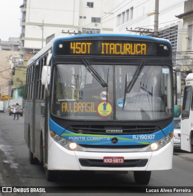 Viação Ponte Coberta RJ 190.107 na cidade de Nova Iguaçu, Rio de Janeiro, Brasil, por Lucas Alves Ferreira. Número da foto: #6946531.