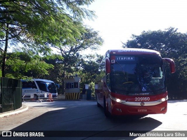 Viação Santa Cruz 209160 na cidade de São Paulo, São Paulo, Brasil, por Marcus Vinicius Lara Silva. Número da foto: #6947171.