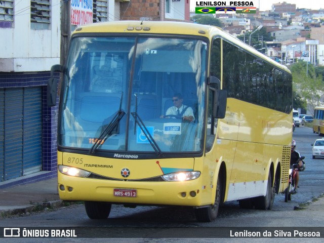 Viação Itapemirim 8705 na cidade de Caruaru, Pernambuco, Brasil, por Lenilson da Silva Pessoa. Número da foto: #6947007.