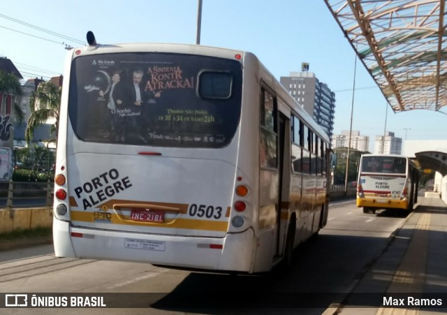 Companhia Carris Porto-Alegrense 0503 na cidade de Porto Alegre, Rio Grande do Sul, Brasil, por Max Ramos. Número da foto: #6948432.
