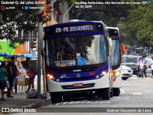SBC Trans 627 na cidade de São Bernardo do Campo, São Paulo, Brasil, por Gabriel Giacomin de Lima. Número da foto: #6950017.