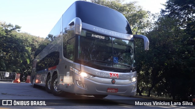 Auto Viação 1001 108.650 na cidade de São Paulo, São Paulo, Brasil, por Marcus Vinicius Lara Silva. ID da foto: 6948929.