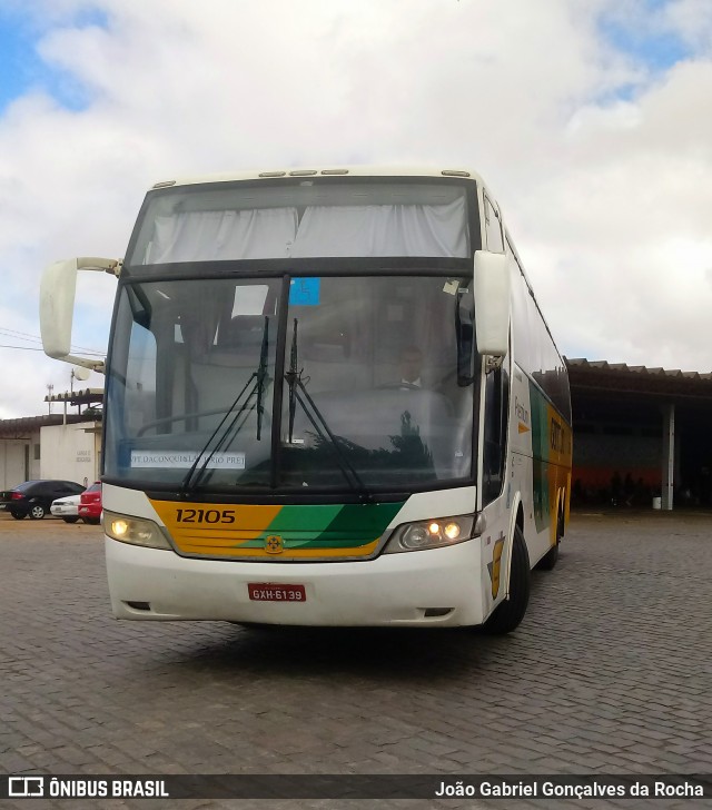 Empresa Gontijo de Transportes 12105 na cidade de Vitória da Conquista, Bahia, Brasil, por João Gabriel Gonçalves da Rocha. Número da foto: #6948773.