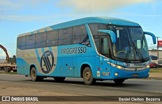 Auto Viação Progresso 6450 na cidade de Jaboatão dos Guararapes, Pernambuco, Brasil, por Daniel Cleiton  Bezerra. ID da foto: 6950018.