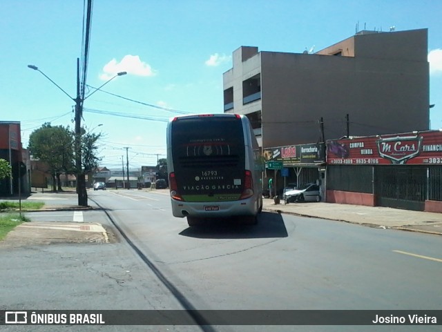 Viação Garcia 16793 na cidade de Apucarana, Paraná, Brasil, por Josino Vieira. ID da foto: 6950829.