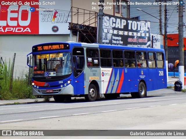 Expresso SBC 268 na cidade de São Bernardo do Campo, São Paulo, Brasil, por Gabriel Giacomin de Lima. Número da foto: #6950032.