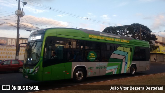 TCCC - Transporte Coletivo Cidade Canção 6902 na cidade de Maringá, Paraná, Brasil, por João Vitor Bezerra Destefani. ID da foto: 6948666.