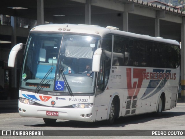 Viação Teresópolis RJ 203.032 na cidade de Teresópolis, Rio de Janeiro, Brasil, por PEDRO COUTO. ID da foto: 6948589.