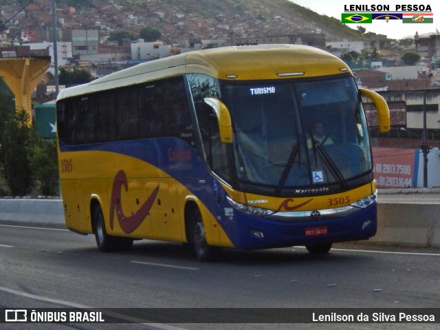 Coletivo Transportes 3505 na cidade de Caruaru, Pernambuco, Brasil, por Lenilson da Silva Pessoa. Número da foto: #6953404.