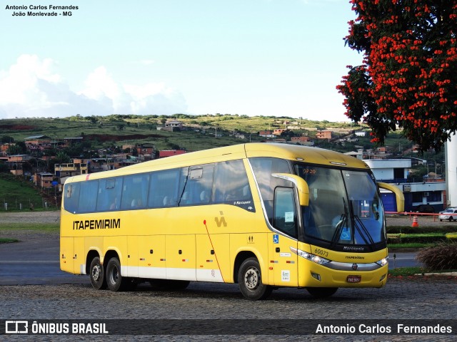 Viação Itapemirim 60073 na cidade de João Monlevade, Minas Gerais, Brasil, por Antonio Carlos Fernandes. Número da foto: #6951536.