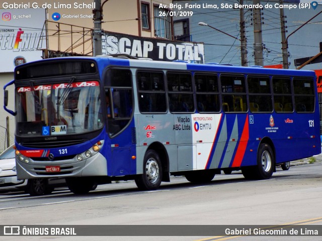 Auto Viação ABC 131 na cidade de São Bernardo do Campo, São Paulo, Brasil, por Gabriel Giacomin de Lima. Número da foto: #6952962.