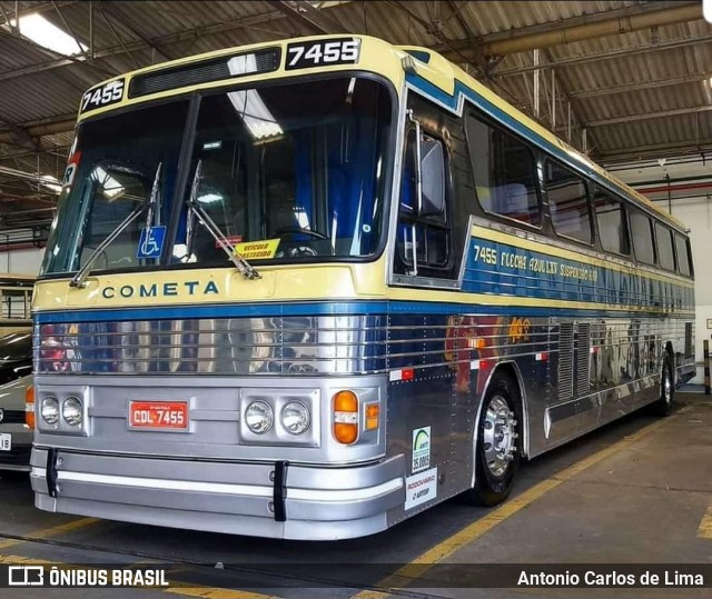 Viação Cometa 7455 na cidade de São Paulo, São Paulo, Brasil, por Antonio Carlos de Lima. Número da foto: #6951039.
