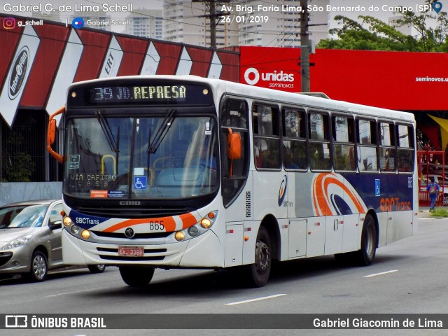 SBC Trans 865 na cidade de São Bernardo do Campo, São Paulo, Brasil, por Gabriel Giacomin de Lima. Número da foto: #6952482.