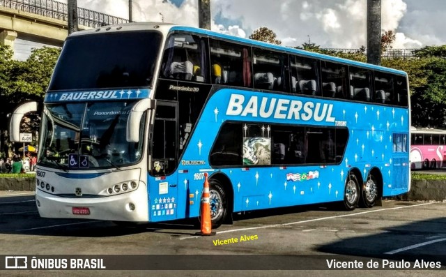 Bauersul Turismo 1607 na cidade de Aparecida, São Paulo, Brasil, por Vicente de Paulo Alves. ID da foto: 6951721.