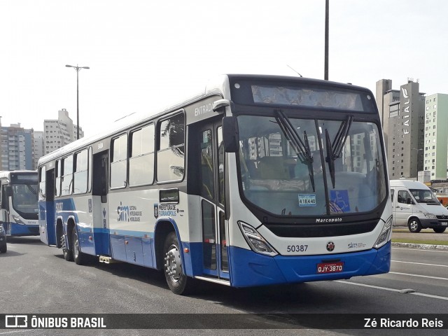 Transol Transportes Coletivos 50387 na cidade de Florianópolis, Santa Catarina, Brasil, por Zé Ricardo Reis. ID da foto: 6958205.