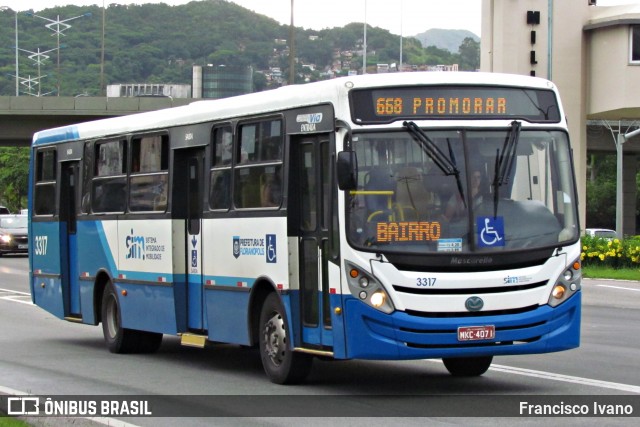 Emflotur - Empresa Florianópolis de Transportes Coletivos 3317 na cidade de Florianópolis, Santa Catarina, Brasil, por Francisco Ivano. Número da foto: #6958307.