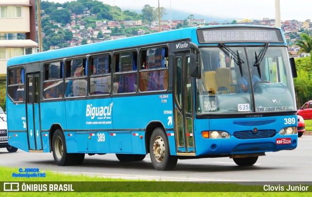 Biguaçu Transportes Coletivos Administração e Participação 389 na cidade de Florianópolis, Santa Catarina, Brasil, por Clovis Junior. ID da foto: 7021534.