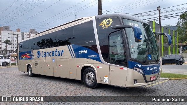 Lancatur Transporte e Turismo 21960 na cidade de Joinville, Santa Catarina, Brasil, por Paulinho Sartor. Número da foto: #7021519.