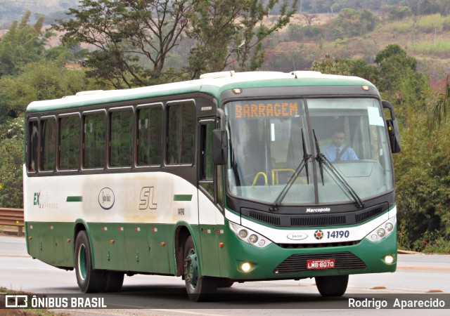 Viação São Luiz 14190 na cidade de Conselheiro Lafaiete, Minas Gerais, Brasil, por Rodrigo  Aparecido. Número da foto: #7048469.