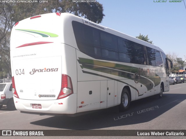 Viação Graciosa 034 na cidade de Curitiba, Paraná, Brasil, por Lucas Weber Calizario. Número da foto: #7049325.