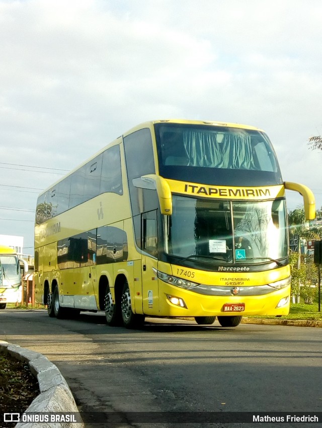 Viação Itapemirim 17405 na cidade de Vitória, Espírito Santo, Brasil, por Matheus Friedrich. Número da foto: #7048003.