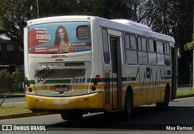 Sudeste Transportes Coletivos 3038 na cidade de Porto Alegre, Rio Grande do Sul, Brasil, por Max Ramos. ID da foto: 7050310.