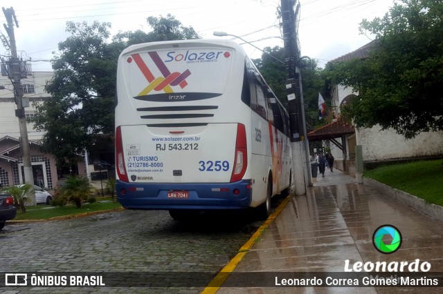 Solazer Transportes e Turismo 3259 na cidade de Nova Friburgo, Rio de Janeiro, Brasil, por Leonardo Correa Gomes Martins. ID da foto: 7053583.