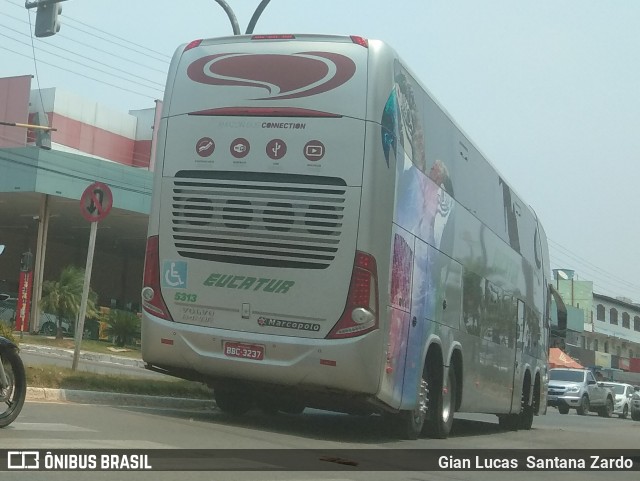 Eucatur - Empresa União Cascavel de Transportes e Turismo 5313 na cidade de Ji-Paraná, Rondônia, Brasil, por Gian Lucas  Santana Zardo. Número da foto: #7054998.