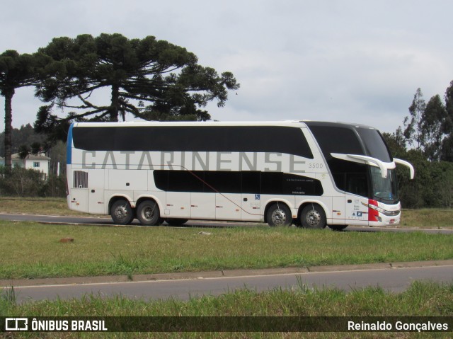 Auto Viação Catarinense 3500 na cidade de Irani, Santa Catarina, Brasil, por Reinaldo Gonçalves. ID da foto: 7055390.