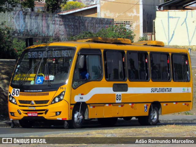 Transporte Suplementar de Belo Horizonte 744 na cidade de Belo Horizonte, Minas Gerais, Brasil, por Adão Raimundo Marcelino. ID da foto: 7057061.