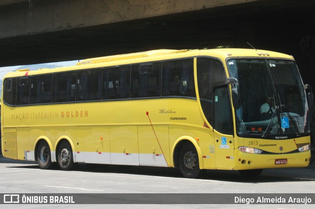 Viação Itapemirim 5813 na cidade de Rio de Janeiro, Rio de Janeiro, Brasil, por Diego Almeida Araujo. ID da foto: 7058343.