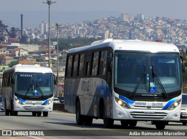 Vitória Transportes 201358 na cidade de Belo Horizonte, Minas Gerais, Brasil, por Adão Raimundo Marcelino. ID da foto: 7059638.