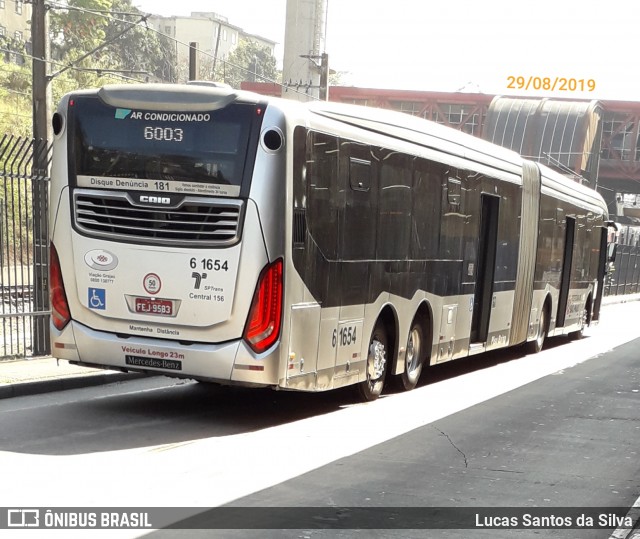 Viação Grajaú S.A. 6 1654 na cidade de São Paulo, São Paulo, Brasil, por Lucas Santos da Silva. ID da foto: 7058659.