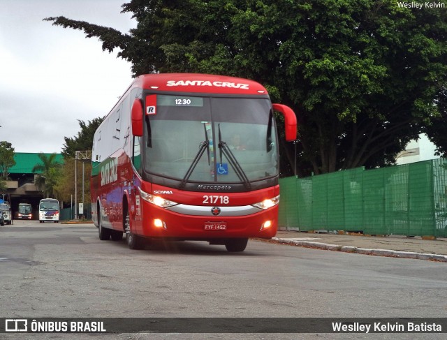 Viação Santa Cruz 21718 na cidade de São Paulo, São Paulo, Brasil, por Weslley Kelvin Batista. ID da foto: 7058216.