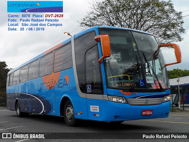 Litorânea Transportes Coletivos 5078 na cidade de São José dos Campos, São Paulo, Brasil, por Paulo Rafael Peixoto. ID da foto: 7058869.