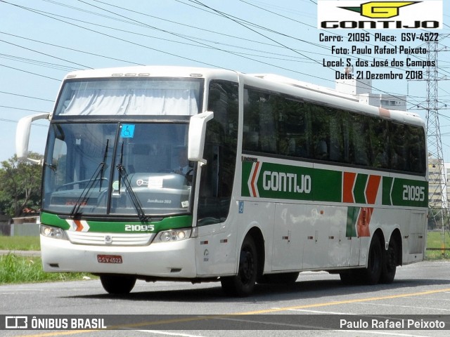 Empresa Gontijo de Transportes 21095 na cidade de São José dos Campos, São Paulo, Brasil, por Paulo Rafael Peixoto. ID da foto: 7062914.