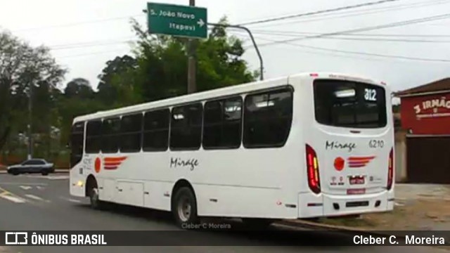 Viação Mirage 6210 na cidade de São Roque, São Paulo, Brasil, por Cleber C.  Moreira. ID da foto: 7063090.