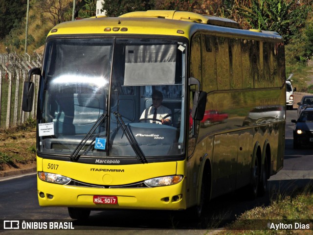 Viação Itapemirim 5017 na cidade de Belo Horizonte, Minas Gerais, Brasil, por Aylton Dias. ID da foto: 7062634.