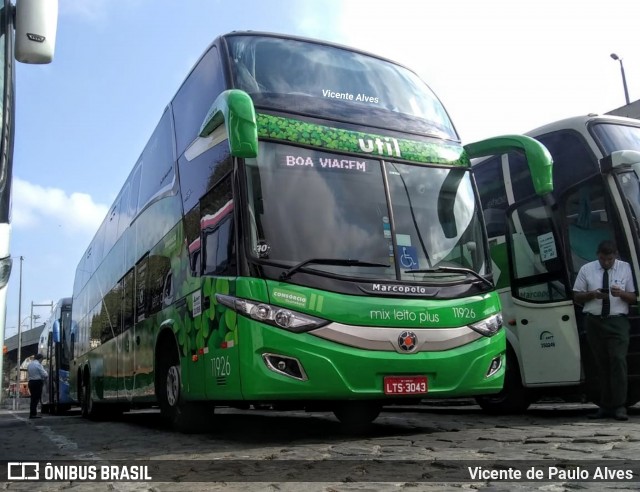 UTIL - União Transporte Interestadual de Luxo 11926 na cidade de Belo Horizonte, Minas Gerais, Brasil, por Vicente de Paulo Alves. ID da foto: 7063385.