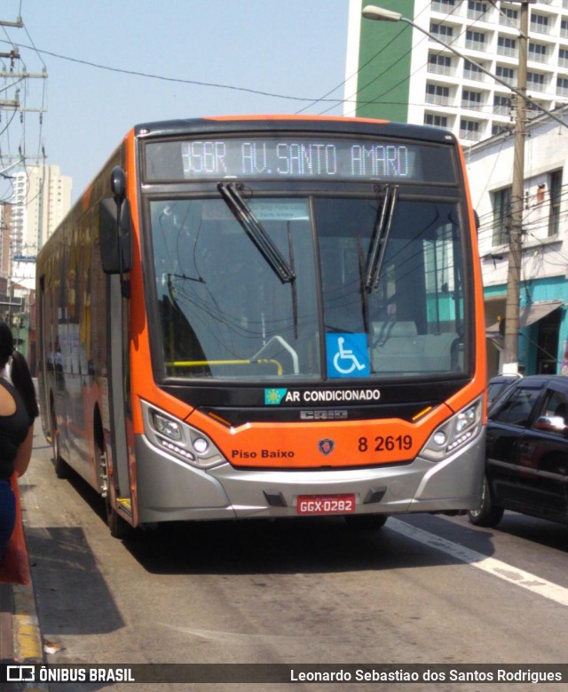 Viação Gato Preto 8 2619 na cidade de São Paulo, São Paulo, Brasil, por Leonardo Sebastiao dos Santos Rodrigues. ID da foto: 7063053.