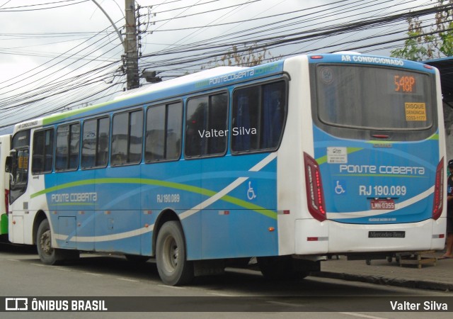Viação Ponte Coberta RJ 190.089 na cidade de Rio de Janeiro, Rio de Janeiro, Brasil, por Valter Silva. Número da foto: #7061800.