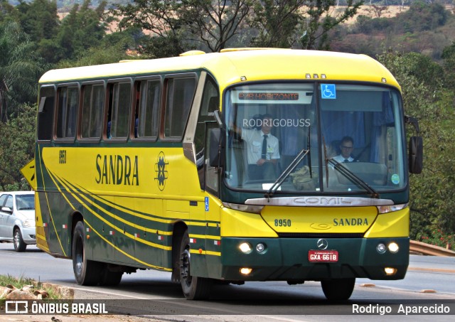 Viação Sandra 8950 na cidade de Congonhas, Minas Gerais, Brasil, por Rodrigo  Aparecido. ID da foto: 7065133.