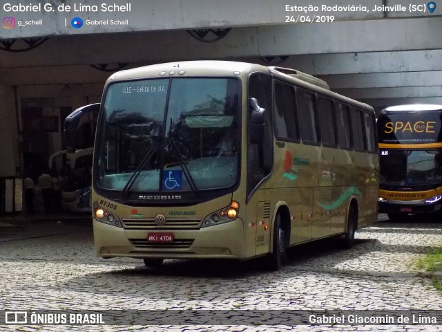 Viação Verdes Mares 81305 na cidade de Joinville, Santa Catarina, Brasil, por Gabriel Giacomin de Lima. Número da foto: #7065308.
