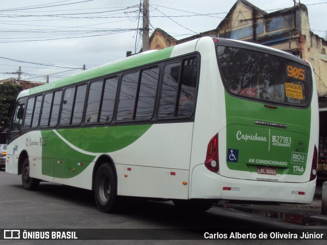 Caprichosa Auto Ônibus B27183 na cidade de Rio de Janeiro, Rio de Janeiro, Brasil, por Carlos Alberto de Oliveira Júnior. ID da foto: 7064747.