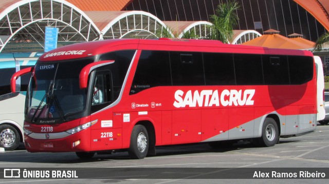 Viação Santa Cruz 22118 na cidade de Aparecida, São Paulo, Brasil, por Alex Ramos Ribeiro. ID da foto: 7066246.