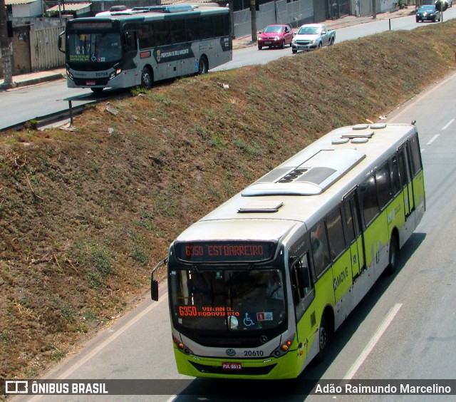 SM Transportes 20610 na cidade de Belo Horizonte, Minas Gerais, Brasil, por Adão Raimundo Marcelino. ID da foto: 7065655.