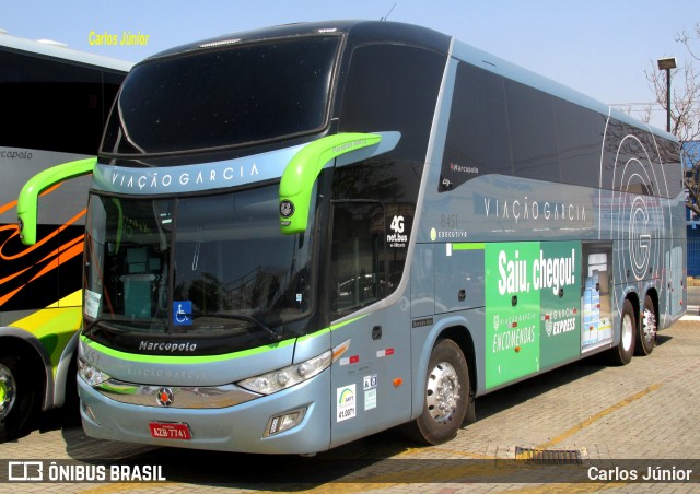 Viação Garcia 8451 na cidade de Goiânia, Goiás, Brasil, por Carlos Júnior. ID da foto: 7064916.