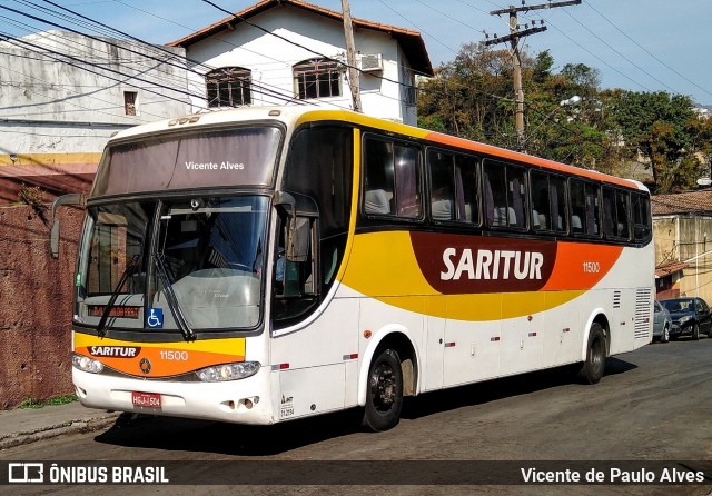 Saritur - Santa Rita Transporte Urbano e Rodoviário 11500 na cidade de Belo Horizonte, Minas Gerais, Brasil, por Vicente de Paulo Alves. ID da foto: 7068825.